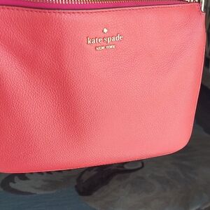 kate spade Pink Pebbled Leather Crossbody Bag with Gold Hardware